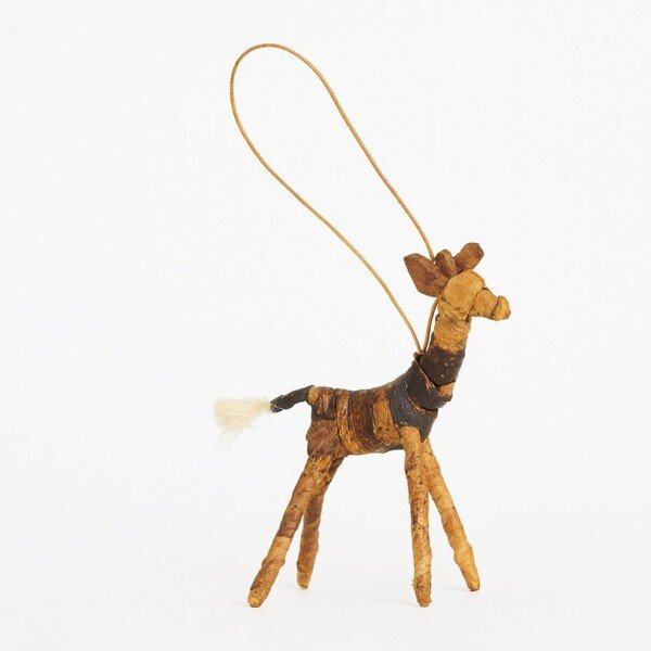 Handmade Giraffe Christmas Ornament - African Wildlife Holiday Décor