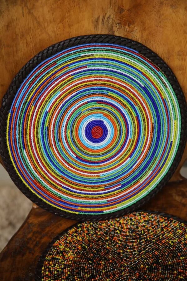 Multicolored Beaded Placemat Multicolored Beaded Placemat