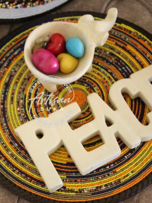 Sunrise Glow Yellow Round Beaded Placemat Sunrise Glow Yellow Round Beaded Placemat