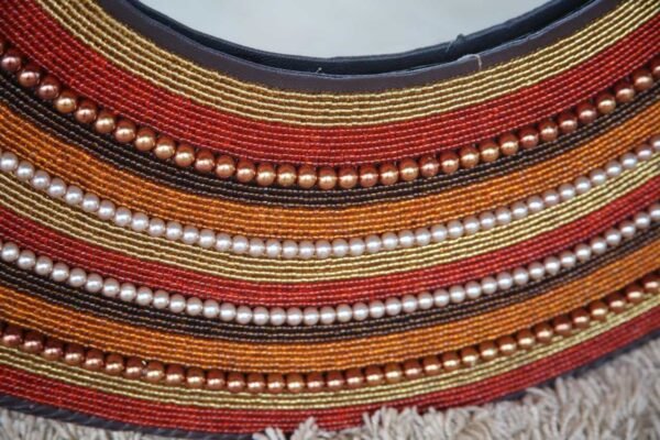 Sunset Ember Beaded Mirror Sunset Ember Beaded Mirror