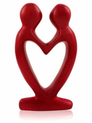 Soapstone Red Heart Couple