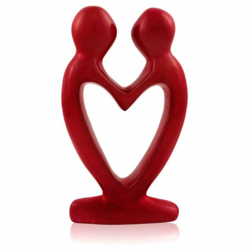 Soapstone Red Heart Couple Soapstone Red Heart Couple