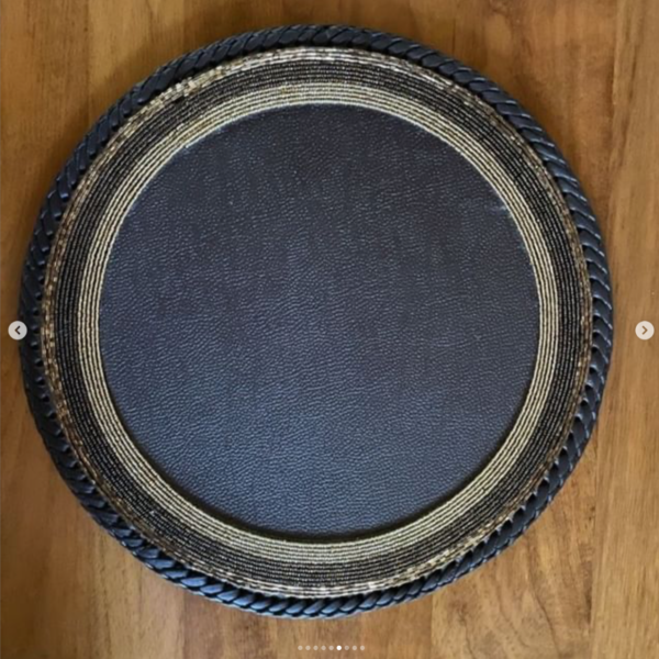 Cocoa Half-Beaded Placemat