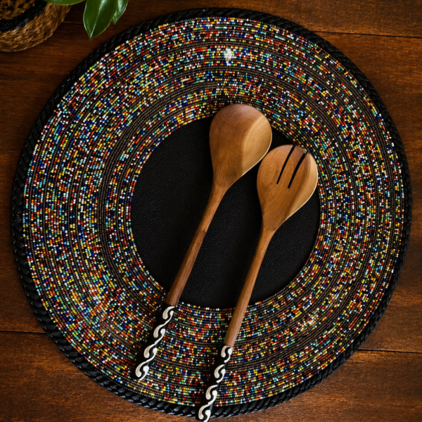 Gold & Confetti Half Beaded Mat