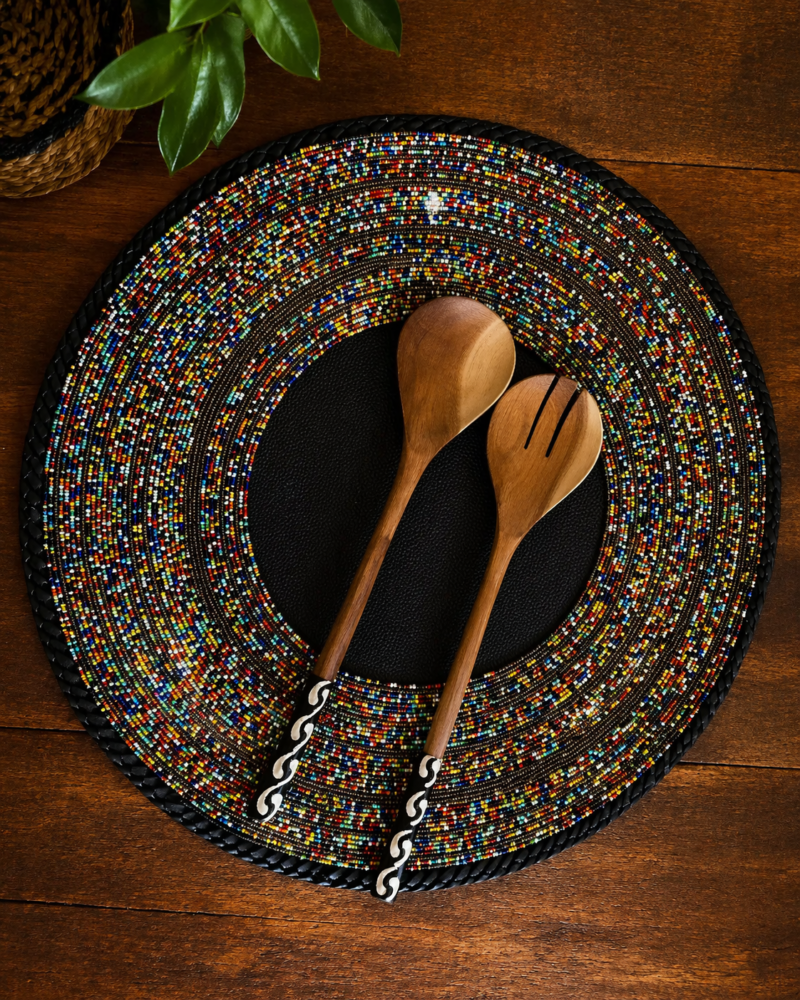 Gold & Confetti Half Beaded Mat