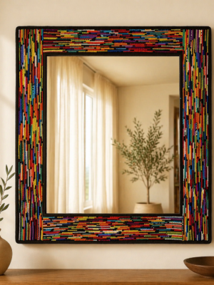 Giant Multi-coloured Square Mirror