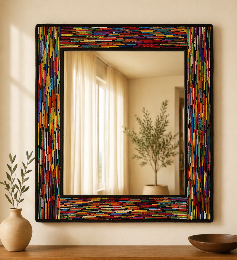 Giant Multi-coloured Square Mirror