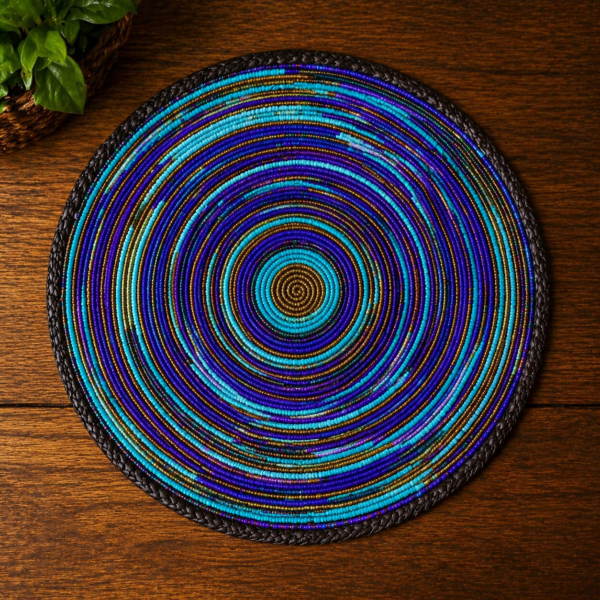 Indigo Mirage Blue & Purple Maasai Placemat