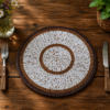 Gold Dust White Maasai Beaded Placemat