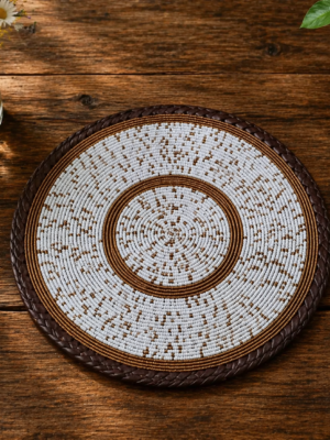 ChatGPT Image Apr 16, 2026, 04_46_46 AM Gold Dust White Maasai Beaded Placemat