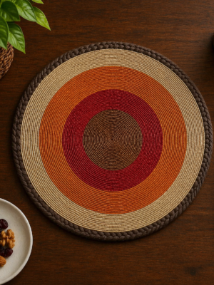 Savanna Glow Gold & Orange Maasai Placemat
