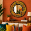Golden Dawn Maasai Beaded Mirror