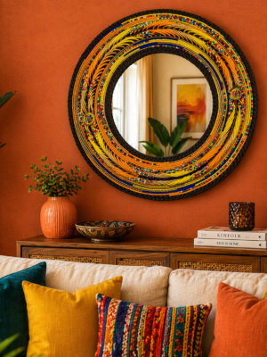 ChatGPT Image Apr 16, 2026, 06_07_49 AM Golden Dawn Maasai Beaded Mirror