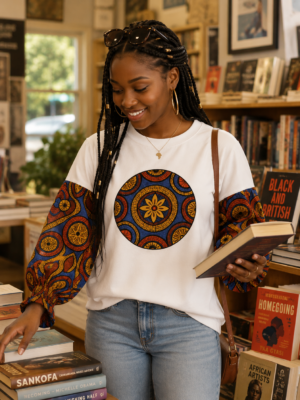Sunfire Circle Ankara Cotton T-Shirt