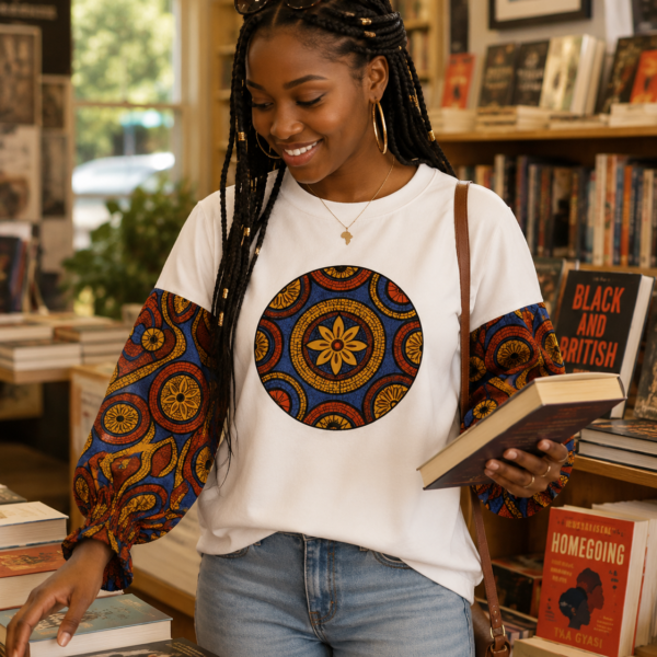 Sunfire Circle Ankara Cotton T-Shirt