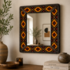 Savannah Flame Beaded Square Mirror - 25 Inch