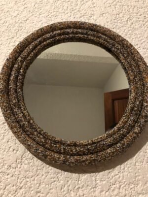 Earth Tone Tube Beaded Mirror
