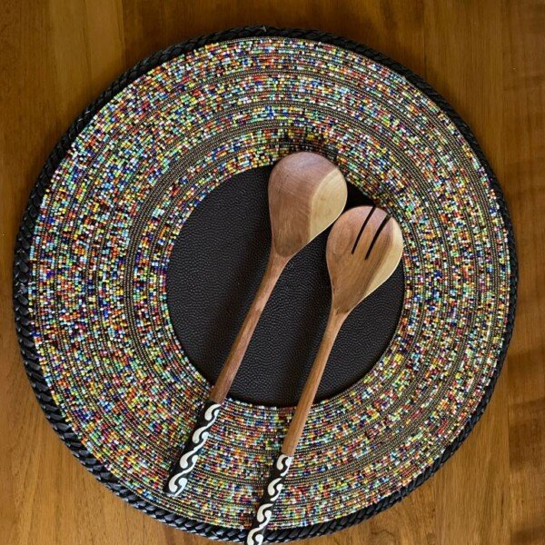 Gold & Confetti Half Beaded Mat