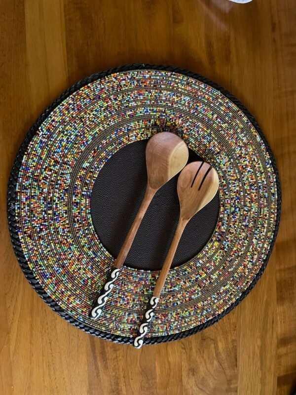 Gold & Confetti Half Beaded Mat Gold & Confetti Half Beaded Mat