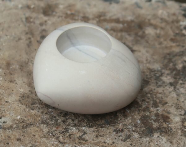 Heart Shaped Soapstone Candle Holders - 9 Inch Heart Shaped Soapstone Candle Holders - 9 Inch