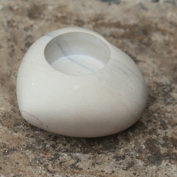 Heart Shaped Soapstone Candle Holders - 9 Inch