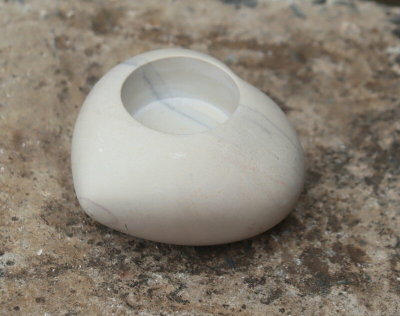 Heart Shaped Soapstone Candle Holders - 9 Inch