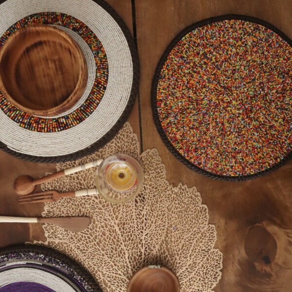 Savanna Trio Patterned Maasai Heritage Placemats - 13 inch