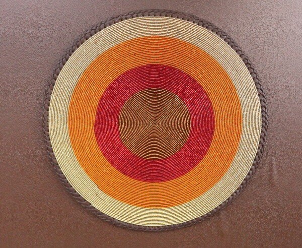Savanna Glow Gold & Orange Maasai Placemat
