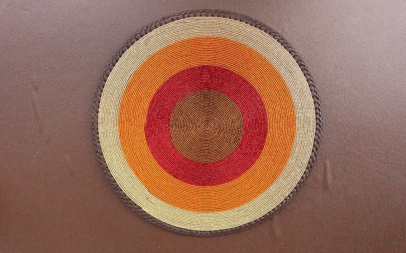 Savanna Glow Gold & Orange Maasai Placemat