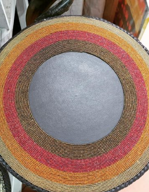 Gold & Orange Half-Beaded Placemat Gold & Orange Half-Beaded Placemat