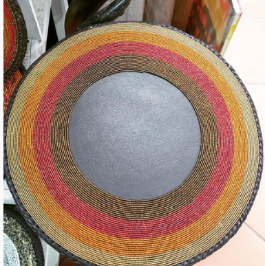 Gold & Orange Half-Beaded Placemat Gold & Orange Half-Beaded Placemat