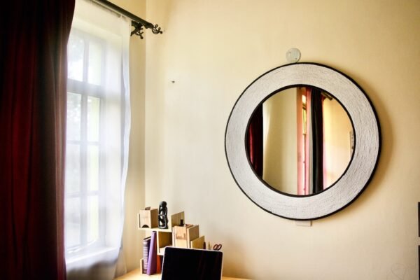 Snow White Maasai Beaded Mirror