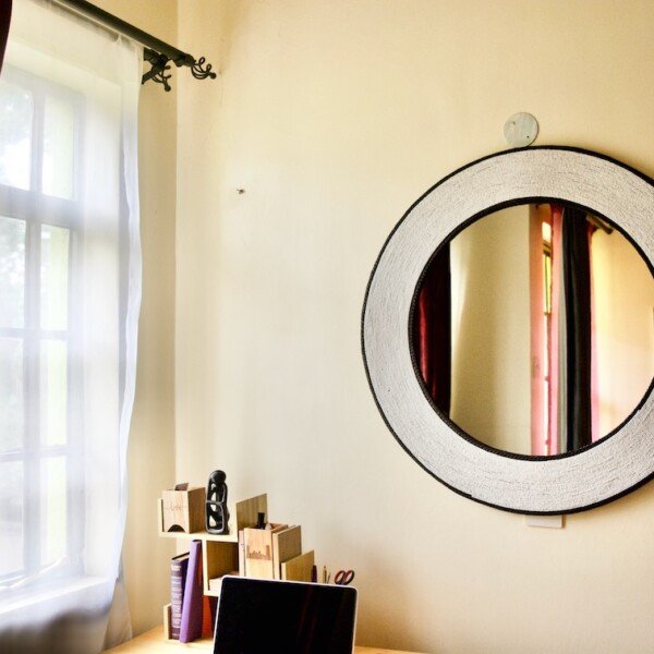 Snow White Maasai Beaded Mirror