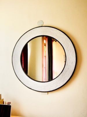 Snow White Maasai Beaded Mirror