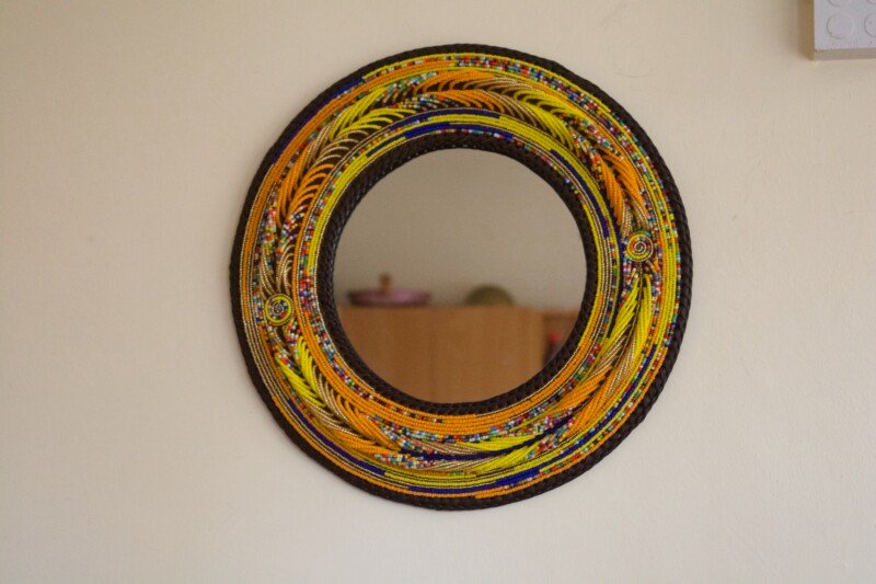 Golden Dawn Maasai Beaded Mirror Golden Dawn Maasai Beaded Mirror