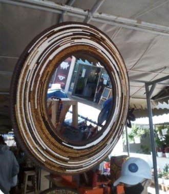 Earth Ember Maasai Beaded Mirror