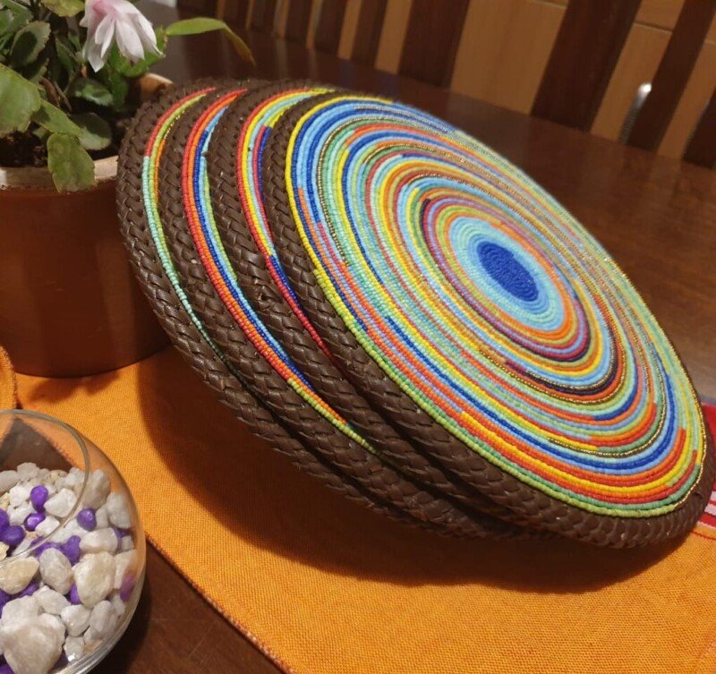 Multicolored Beaded Placemat
