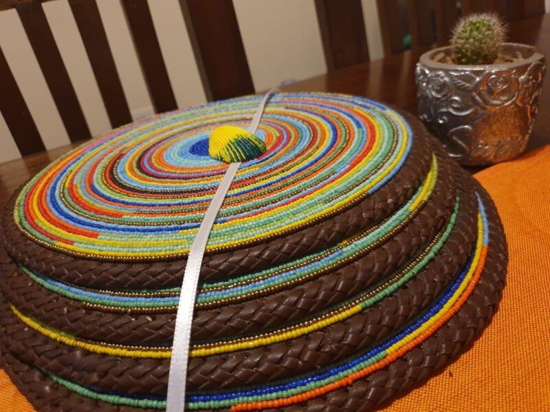 Multicolored Beaded Placemat