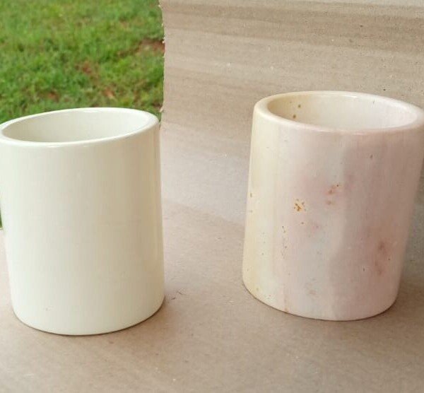 White Soapstone Cups