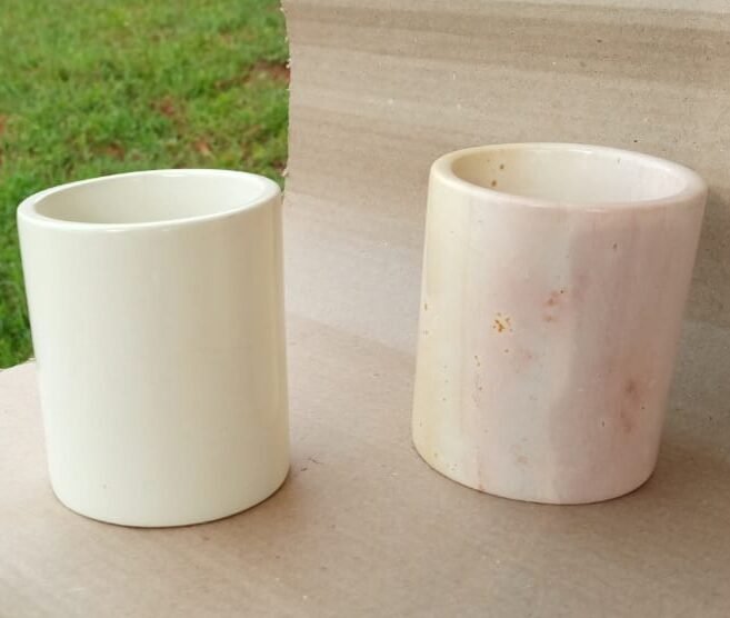 White Soapstone Cups