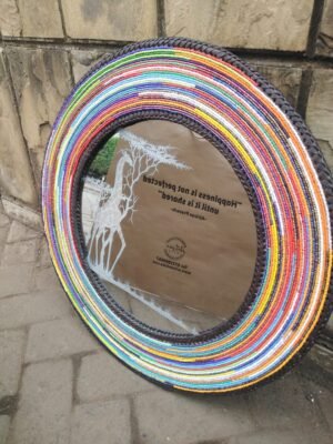 Rainbow Beaded Mirror