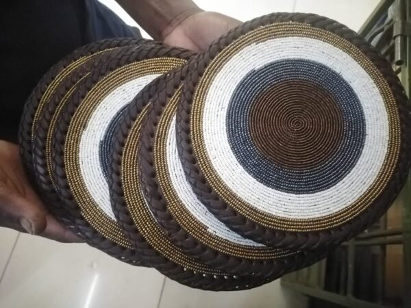 Earthline Brown & Grey Maasai Placemat Earthline Brown & Grey Maasai Placemat