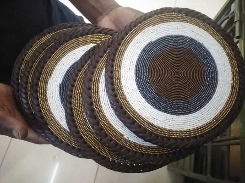 Earthline Brown & Grey Maasai Placemat