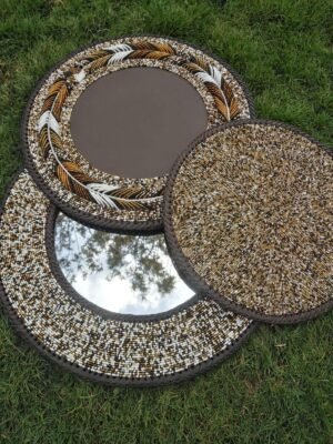 Earth Whisper Beaded Mirror & Mat Set