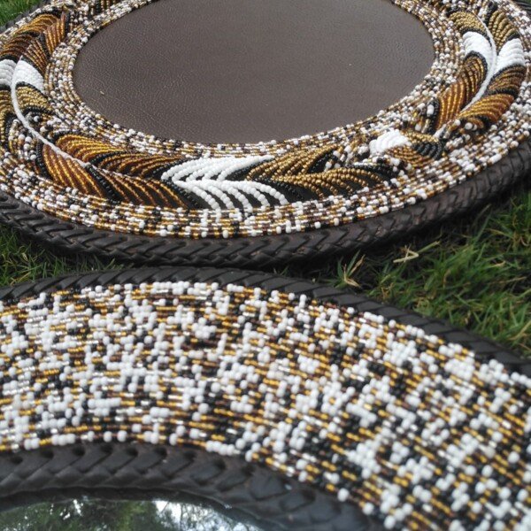 Earth Whisper Beaded Mirror & Mat Set