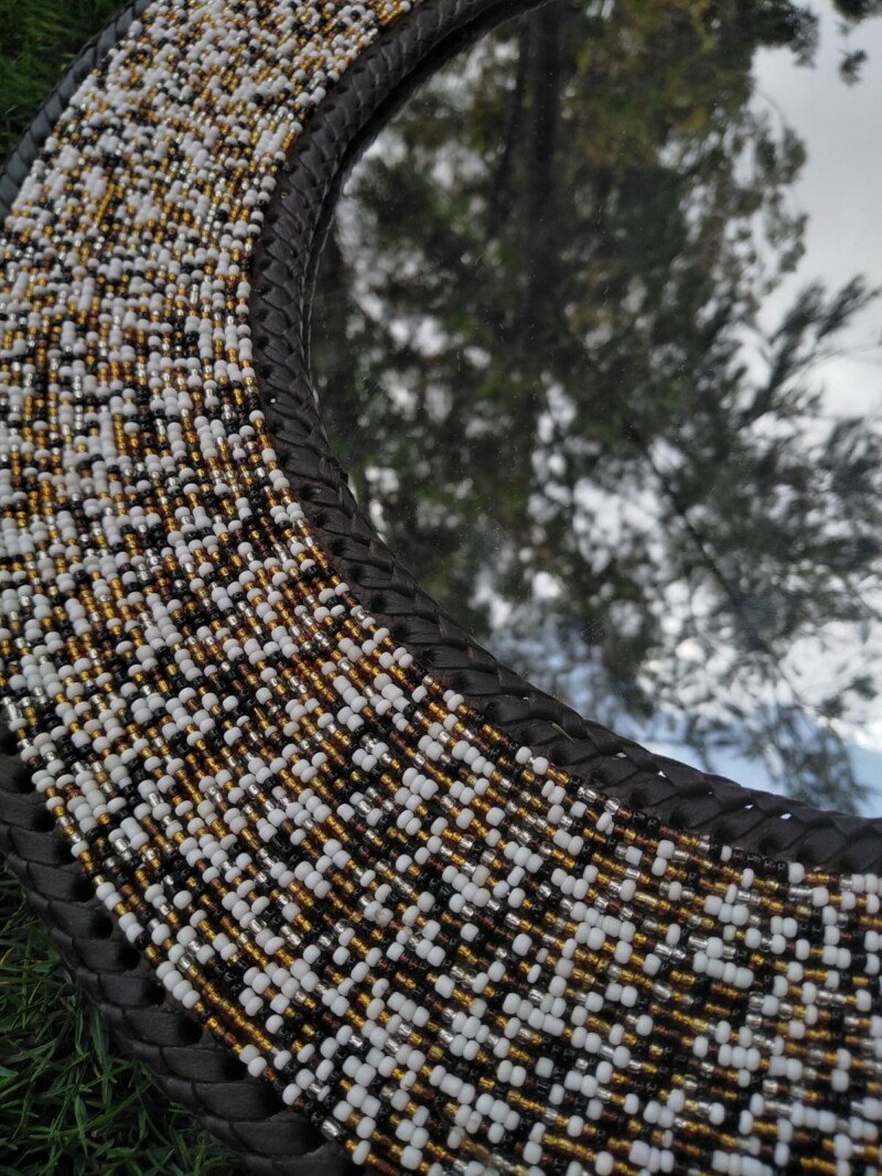 Earth Whisper Beaded Mirror & Mat Set