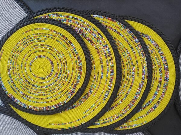 Suncrest Yellow Beaded Placemat Suncrest Yellow Beaded Placemat