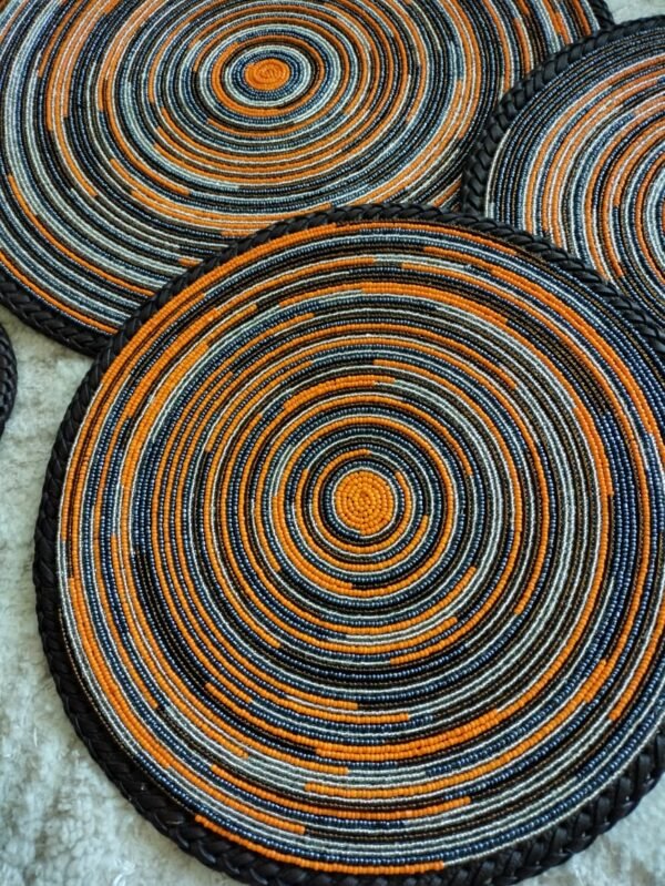 Wild Ember Woven Orange Table Mat Wild Ember Woven Orange Table Mat