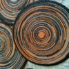 Wild Ember Woven Orange Table Mat Wild Ember Woven Orange Table Mat