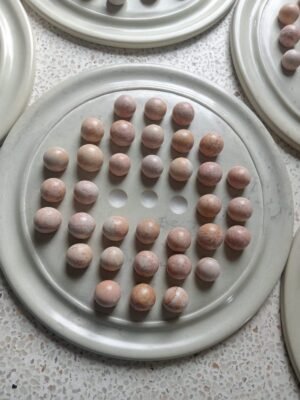 Solitaire Soapstone Board and Marbles Solitaire Soapstone Board and Marbles